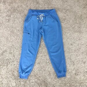 Figs Zamora Jogger Scrub Bottoms Ceil Blue Small Petite S/P